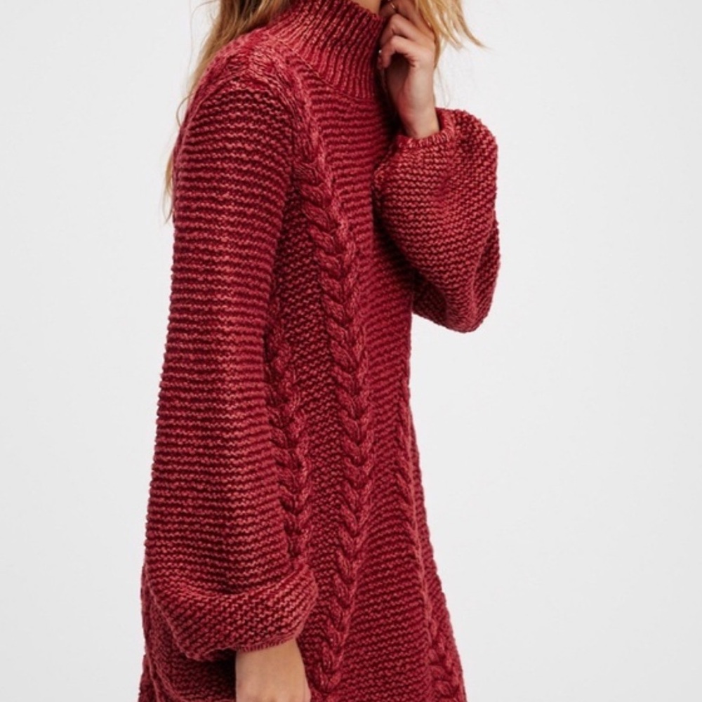 Free People Back to Back Sweater Dress chunky knit